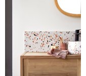 Tikamoon salpicadero de lavabo de terrazo prémium marrón 120 cm ava