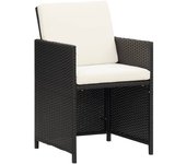 4 piezas sillas de jardín | silla de exterior | sillon jardín ratán sintético negro cfw599449