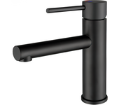 Valaz grifo de lavabo negro mate con apertura en agua fría monomando caño recto - serie nansa