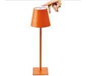 Lámpara de mesa led táctil moderna recargable bar hotel restaurante naranja 305