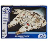 Spin master star wars: construcción 4d - rompecabezas 3d del halcón milenario