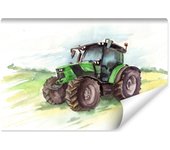 Papel pintado foto tractor acuarela vilene para habitación infantil 460cm x 300cm