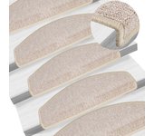 Alfombrillas de escalera 10 uds | alfombras de escalera | tapetes de escalera gris taupe 65x24x4 cm cfw310778