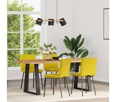 Pack 4 uds sillas de comedor | silla de cocina terciopelo amarillo cfw37707