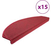Alfombrillas de escalera 15 piezas | alfombras de escalera | tapetes de escalera rojo burdeos 65x24x4 cm cfw64990