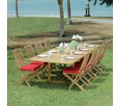 Conjunto de muebles de jardín antalya de teca maciza, 8 plazas