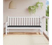 Cojín para banco de jardín antracita tela oxford 200x50x3 cm
