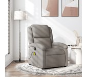 Sillón de masaje reclinable tela topo