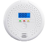 Detector de monóxido de carbono, alarma de co con pantalla, blanco (inglés - sin batería) 10,5 x 10,5 x 3,3 cm