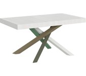 Mesa extensible 90x160/420 cm volantis fresno blanco estructura multicolor 4/a