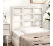 Cabecero de cama，panel de cabecera，decoración de pared madera maciza de pino blanco 95,5x4x100 cm cfw93097