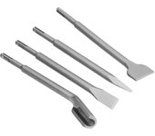 Juego de 4 brocas para martillo perforador de cincel para hormigón, que incluyen cincel de punta plana y cincel de gubia