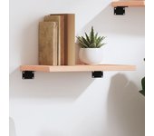 Estante de pared 40x20x2 cm madera maciza de roble sin tratar
