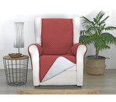 Funda cubre sofá reversible 1 plaza mont rojo-gris s&t sofa covers