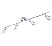 Regleta de focos para baño led eglo gonaro cromo luz cálida 16w 92cm