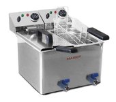 Freidora eléctrica de 4+4 litros con grifo eco maiser f6/4gx2eco