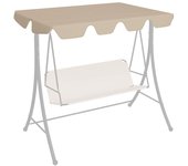 Vidaxl dosel de repuesto columpio de jardín beige 188/168x145/110 cm