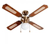 Ventilador techo fm vtclassic105 madera-anea, luz