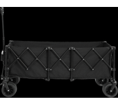 Carro de jardín retráctil y plegable, capacidad de carga 100 kg, resistente y plegable, capacidad 300 litros, color negro