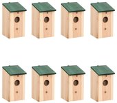 Cajas nido 8 uds madera 12x12x22 cm