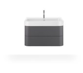 Duravit mueble lavabo happy d.2 80cm con rebosadero, con bancada de grifo, 1 agujero de grifo, 2318800000, color: blanco