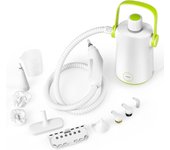 Limpiador de vapor manual de 1000 w, generador de vapor a presión portátil, 300 ml, capacidad de agua, escoba de vapor doméstico, verde