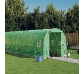 Invernadero con estructura de acero verde 36 m2 18x2x2 m