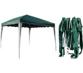 Cenador plegable domus acero/poly verde mt 3x3