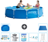 Paquete de piscina - intex - alrededor - 305x305x76 cm + accesorios a1507