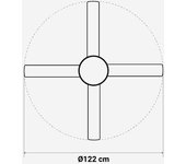 Ventilador de techo blanco 122cm | universalblue