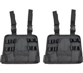 Bolsa de cintura para herramientas portátil, bolsa de herramientas multifuncional, bolsa de herramientas para piernas, color negro, 2 uds.