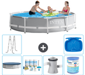 Paquete de piscina - intex - alrededor - 305x305x76 cm + accesorios a1840