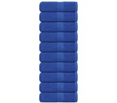Vidaxl toallas de jabón 10 piezas azul 30x30 cm 360 g/m² 100% algodón