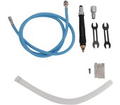 Amoladora neumática de tubo, 70 000 rpm, conector npt de 1/4 pulg., miniherramienta de corte para pulido de tubo con pinza de 3 mm y 10 brocas