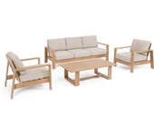 Sillón allis con brazos, estructura de ratán, apilable, para exterior natural