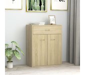 Aparador | aparador de comedor | armario de cocina de madera contrachapada color roble sonoma 60x30x75 cm cfw22572