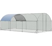 Recinto gallinero exterior 10,64 m², de metal galvanizado, con funda impermeable y protección solar, jaula para aves de corral, para granja, patio