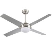 Ventilador de techo con luz 4 aspas 56w 6 velocidades montana plateado thinia home
