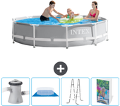 Paquete de piscina - intex - alrededor - 305x305x76 cm + accesorios cb122