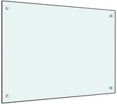 Vidaxl protección salpicaduras cocina vidrio templado blanco 70x50 cm