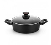 Cacerola monix titan rock ø 28 cm negro aluminio forjado