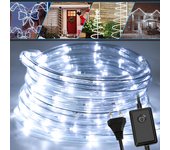 Manguera de luz led cadena ligera manguera de luz jardín de luz blanca-40m
