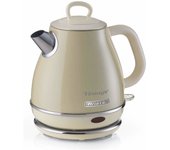 Hervidor eléctrico vintage ariete 2868 de 1 litro y 1630 w en color beige