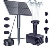 Bomba de agua solar para exteriores, bomba de fuente, adecuada para estanques de aves y pequeños estanques de jardín.