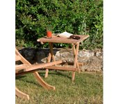 Harris - mesa cuadrada de picnic para jardín 50x50cm en madera de teca