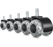 Ruedas para sillas 20 ruedas para sillas de oficina, rotación de 360 grados, antiarañazos, cómodas y silenciosas, ruedas para sillas de 11x22 mm