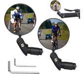 Espejo de manillar de bicicleta, espejo retrovisor de scooter eléctrico, espejo convexo ajustable de 360° para mtb, espejo retrovisor de bicicleta p
