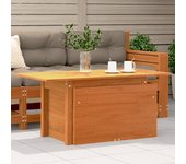 Vidaxl mesa de jardín madera maciza de pino marrón cera 100x50x75 cm