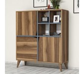 Mueble auxiliar pulse azul nogal