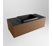 Mondiaz erin 100cm mueble de baño color rust con 1 cajón. con lavabo ridge centro sin orificios color urban